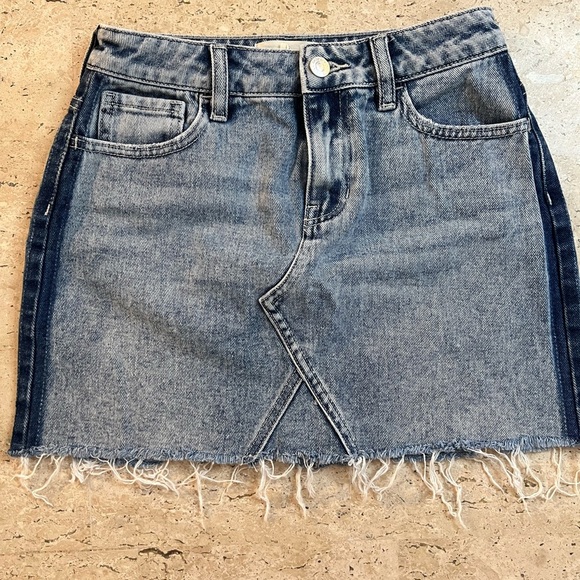 PacSun Acid-Washed Distressed Skirt Size 00 - Picture 1 of 4